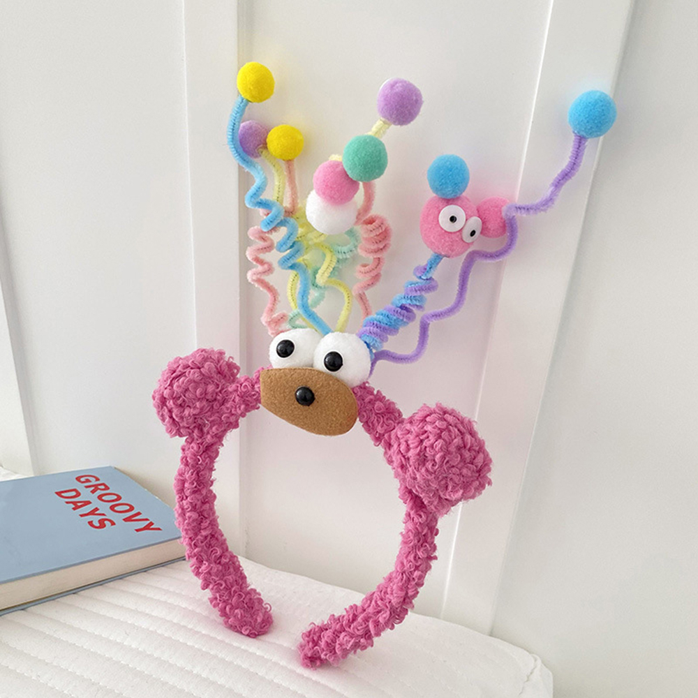 Băng Đô Cài Tóc Bện Hình Hoạt Hình Dễ Thương Vui Nhộn Phong Cách Hàn Quốc Cho Nữ