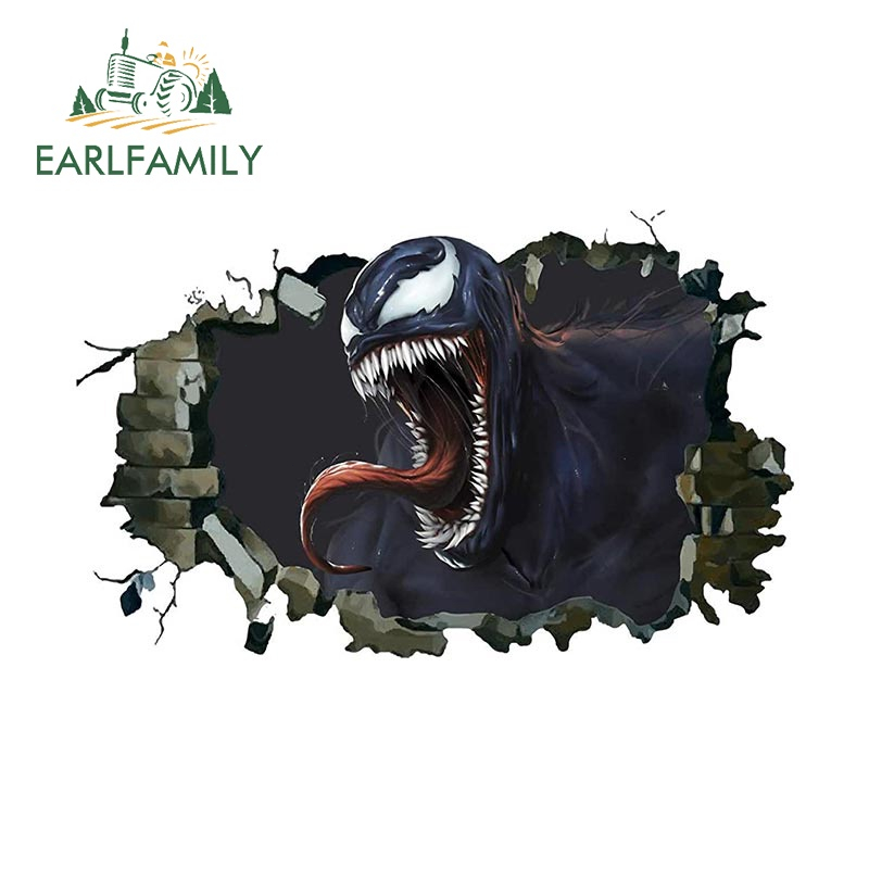 Đề Can vinyl Dán Trang Trí Xe Hơi / laptop Họa Tiết venom 13cm x 9cm