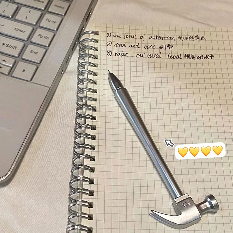 Hình dạng búa sáng tạo bút học sinh bút mực hình dạng móng vuốt dễ thương bút ký văn phòng phẩm vui nhộn