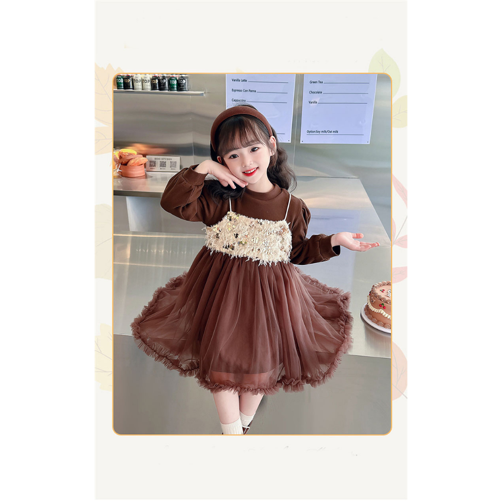 ❀❀Phụ Kiện Chuyên Dụng Cho Máy In Hình❀❀Giao Hàng Miễn Phí❀ Mới Nhất Đầm Lông Cừu Nhật Bản Hàn Quốc Cho Bé Gái Ấm Áp Nâng Cao Mùa Thu Quyến Rũ Nhỏ Và Trung Bình w