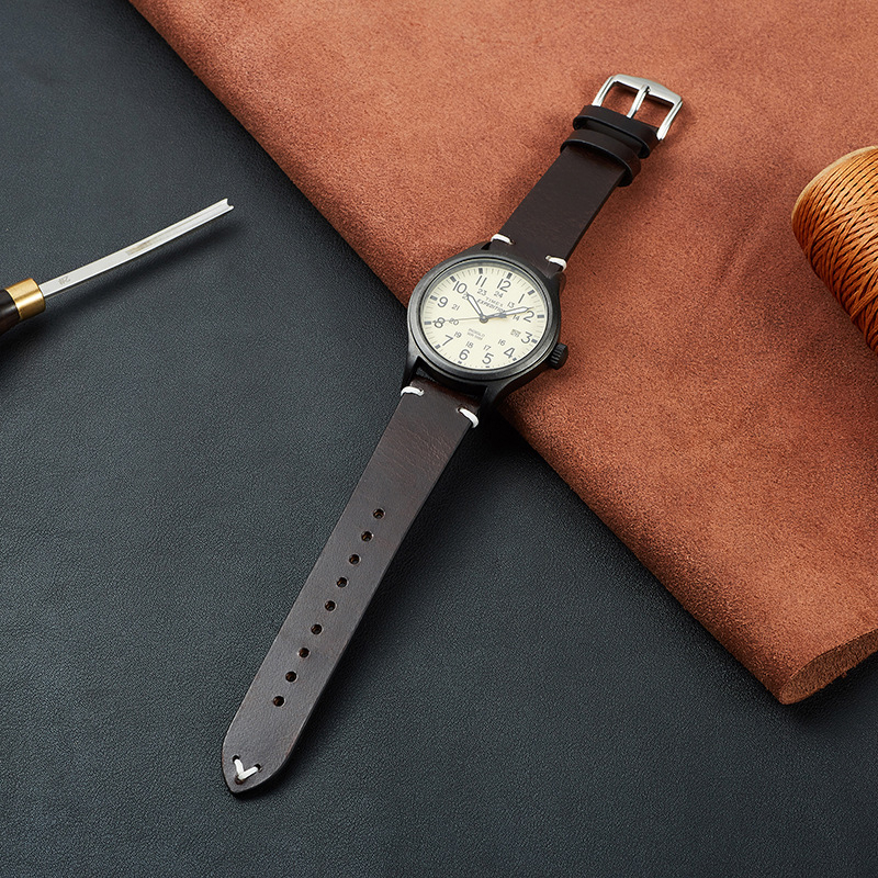 Da Đồng Hồ Đeo Tay Dây Da Bò Màu gradient Tháo Lắp Nhanh 18mm 20mm 22mm m49