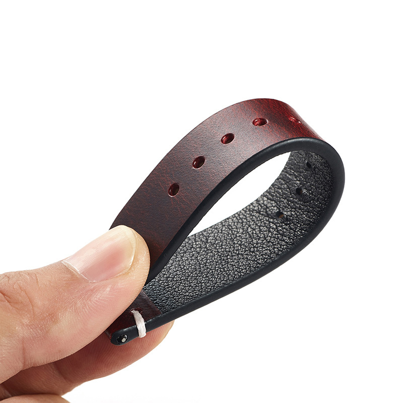 Da Đồng Hồ Đeo Tay Dây Da Bò Màu gradient Tháo Lắp Nhanh 18mm 20mm 22mm m49