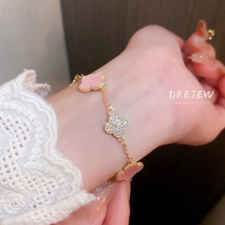 DREJEW Vòng Tay Hoa Zircon Dành Cho Nữ Hàn Quốc Ngọt Ngào Thời Trang Đa Năng Vòng Tay Cá Tính Nhẹ Sang Trọng Không Gây Dị Ứng