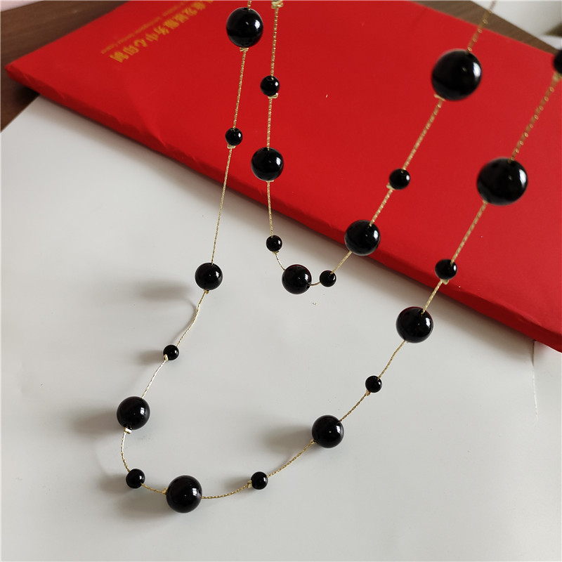 Vòng cổ Dài Nhiều Lớp Đính Ngọc Trai Nhân Tạo Phong Cách Cổ Điển Mẫu Mới 2023 Dành Cho Nữ