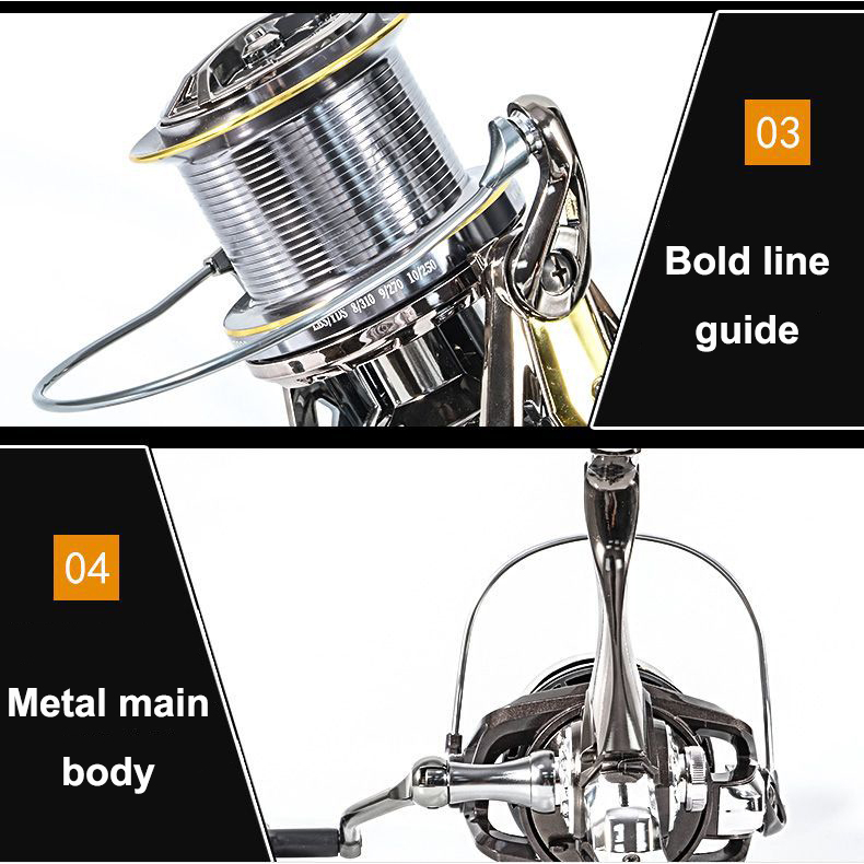 Máy Câu Cá Kim Loại 30kg max 10 + 1bb 9000 10000 Chất Lượng Cao