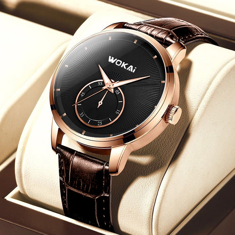 Đồng Hồ wokai Dây Da Thời Trang Lịch Lãm Cho Nam