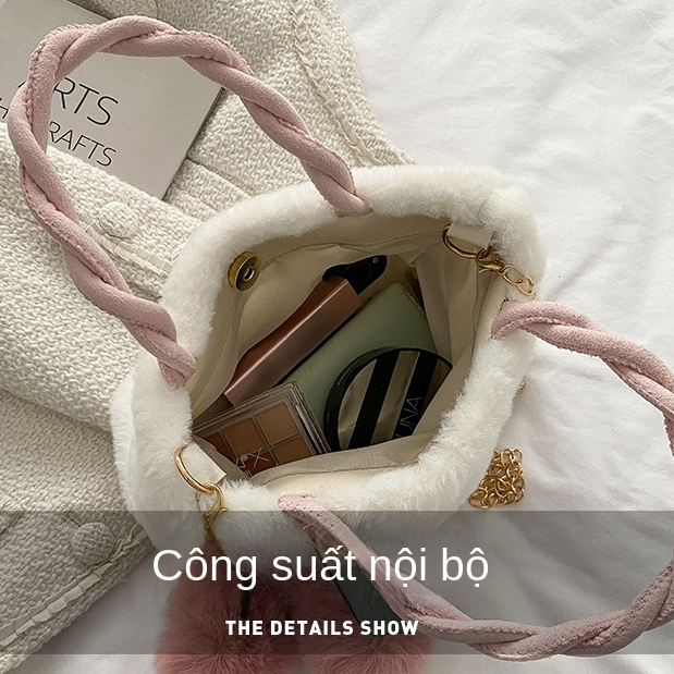 🔥5 Màu🔥Túi Xách Nữ Túi Sách Tay Lông Nhung Túi Xách Lông Túi đeo Chéo TTF598