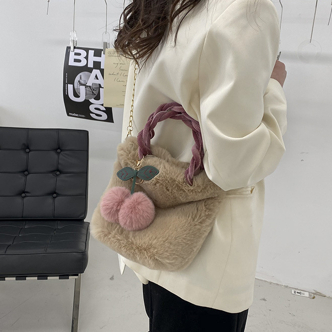 🔥5 Màu🔥Túi Xách Nữ Túi Sách Tay Lông Nhung Túi Xách Lông Túi đeo Chéo TTF598