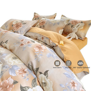 Bộ Drap giường 4 Trong 1 Với Vỏ Gối + 2 Vỏ Gối cotton Mềm Mại Và Thoải Mái m9 / 1m2 / 1m8 size