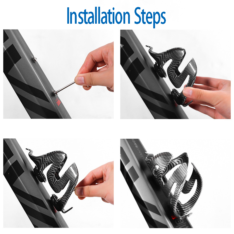 Giá Đỡ Bình Nước Bằng Nhựa Sợi carbon Gắn Xe Đạp Tiện Lợi