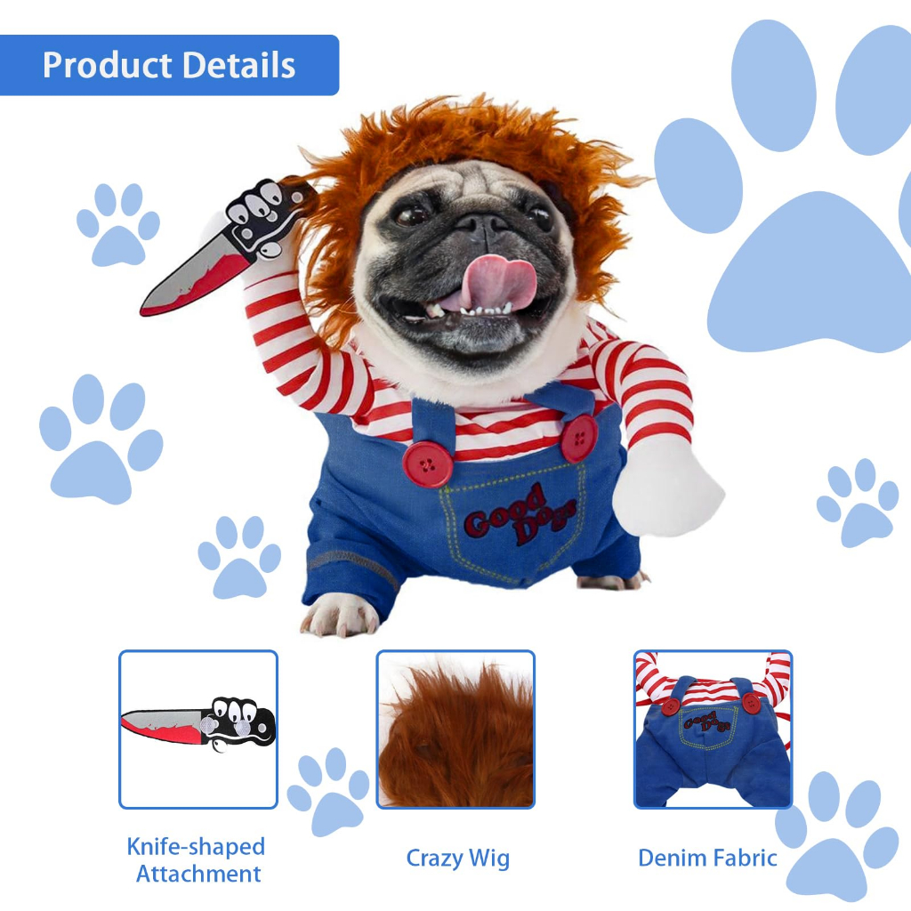Bộ Đồ Hóa Trang halloween Hình Búp Bê chucky Độc Đáo