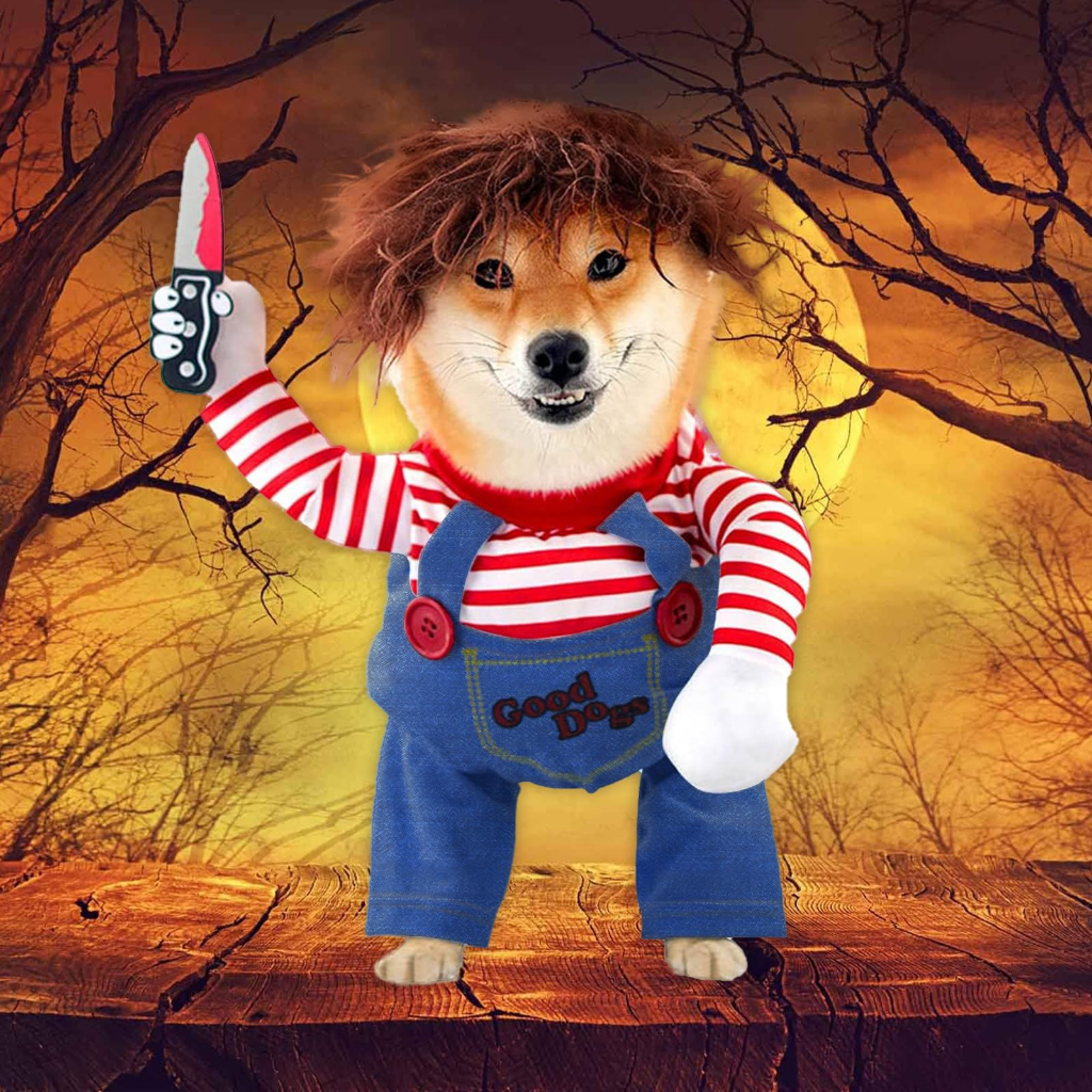 Bộ Đồ Hóa Trang halloween Hình Búp Bê chucky Độc Đáo