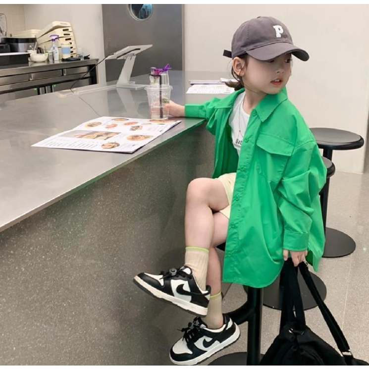 Đầm Sơ Mi Dài Tay Màu Sắc Trái Cây Thời Trang Mùa Xuân 2023 Cho Bé Gái