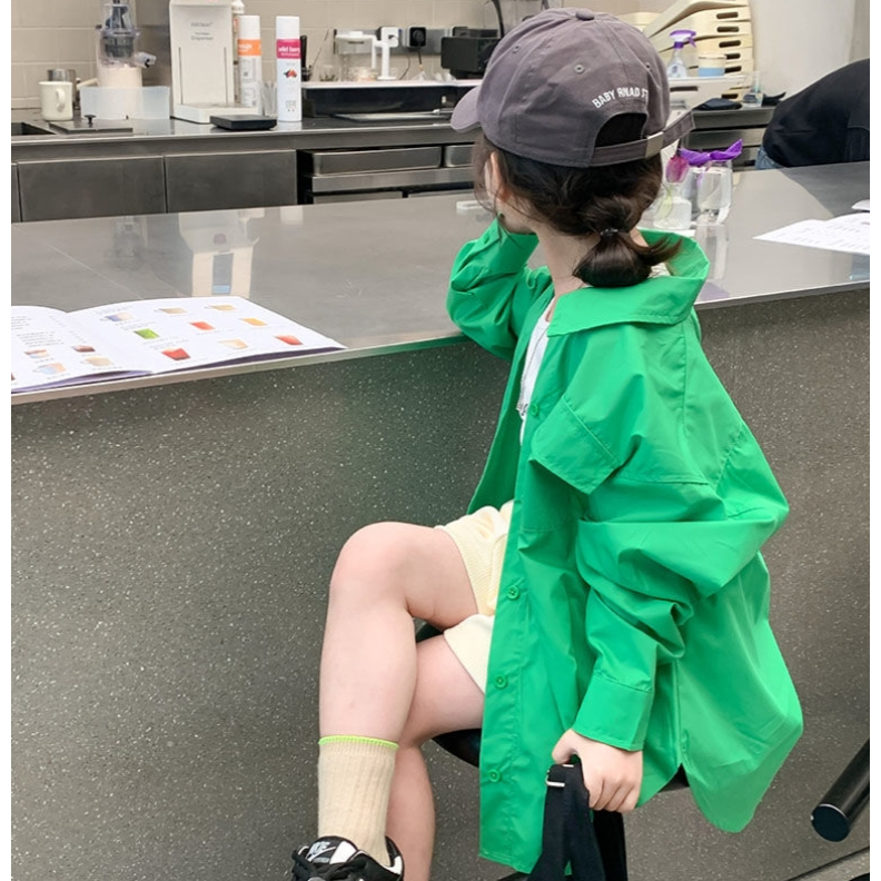 Đầm Sơ Mi Dài Tay Màu Sắc Trái Cây Thời Trang Mùa Xuân 2023 Cho Bé Gái