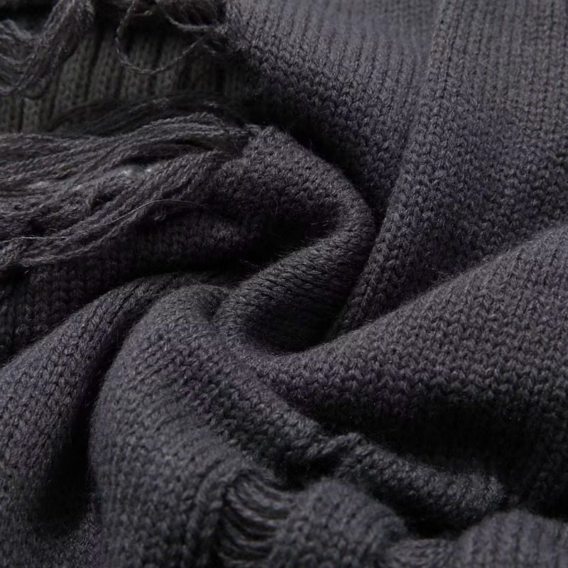 Áo Khoác sweater Dệt Kim Khoét Lỗ Thời Trang Thu Đông Mới 2023 Cho Nam