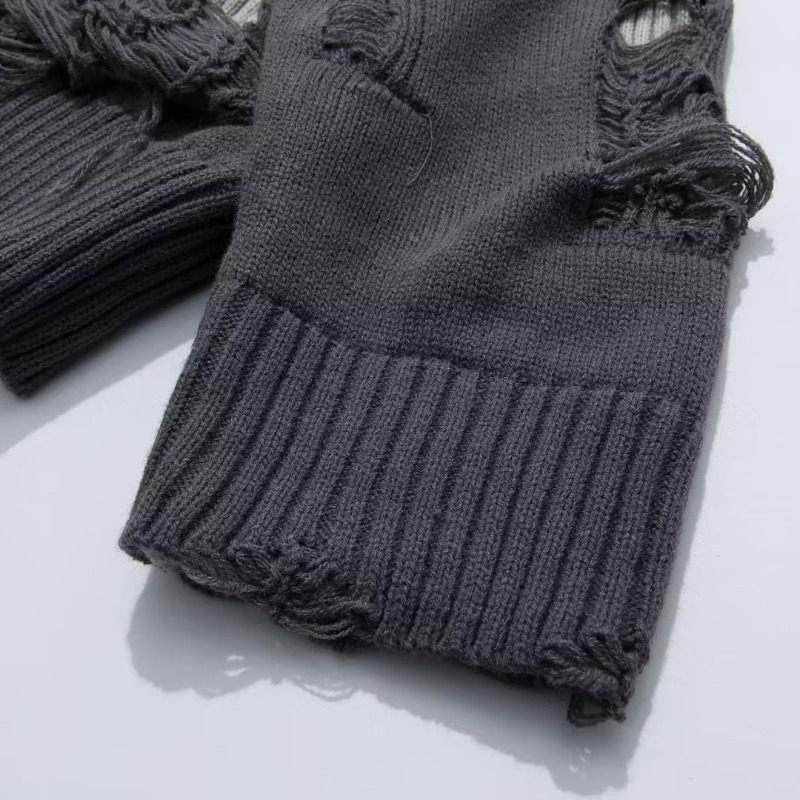 Áo Khoác sweater Dệt Kim Khoét Lỗ Thời Trang Thu Đông Mới 2023 Cho Nam