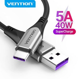Cáp Sạc Nhanh Vention COF Cường Độ Tối Đa 5A Dài 0.25-3M Đầu Type C Cho Huawei Xiaomi Android