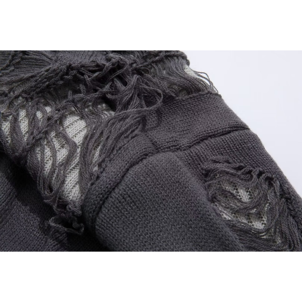 Áo Khoác sweater Dệt Kim Khoét Lỗ Thời Trang Thu Đông Mới 2023 Cho Nam