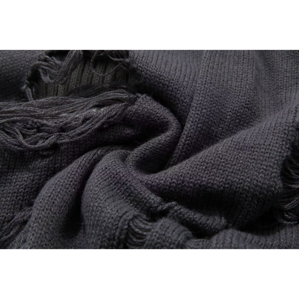 Áo Khoác sweater Dệt Kim Khoét Lỗ Thời Trang Thu Đông Mới 2023 Cho Nam