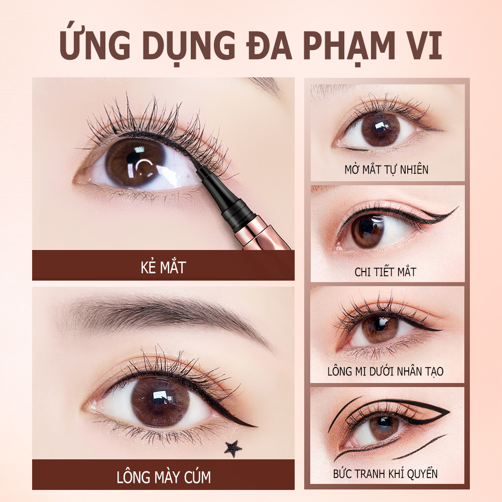 O.two.o Bút Kẻ Mắt Dạng Lỏng 0.5ml Chống Nước Chống Mồ Hôi Chống Nhòe Nhanh Khô Tiện Dụng