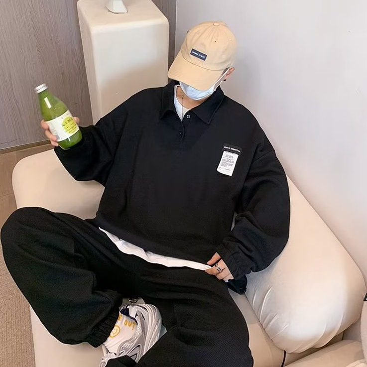 Áo Khoác polo Phong Cách retro Nhật Bản Thời Trang Mùa Thu Cho Nam Màu Sắc