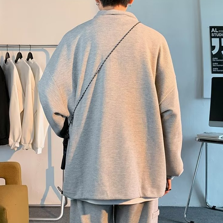 Áo Khoác polo Phong Cách retro Nhật Bản Thời Trang Mùa Thu Cho Nam Màu Sắc