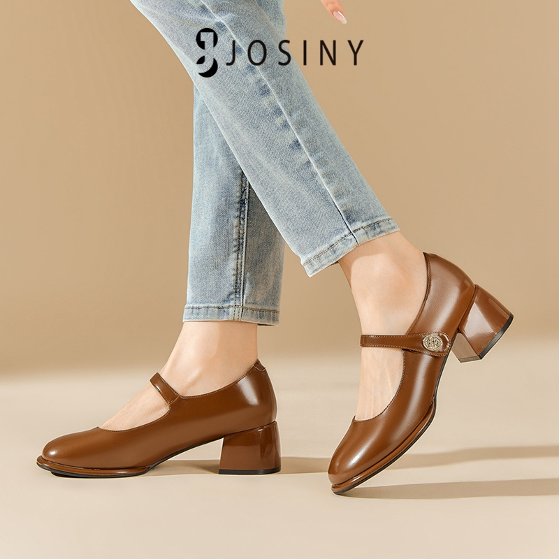 JOSINY Giày Búp Bê Gót Thấp Đơn Giản Khí Chất Mẫu 2023 Mới Cho Nữ mary jane