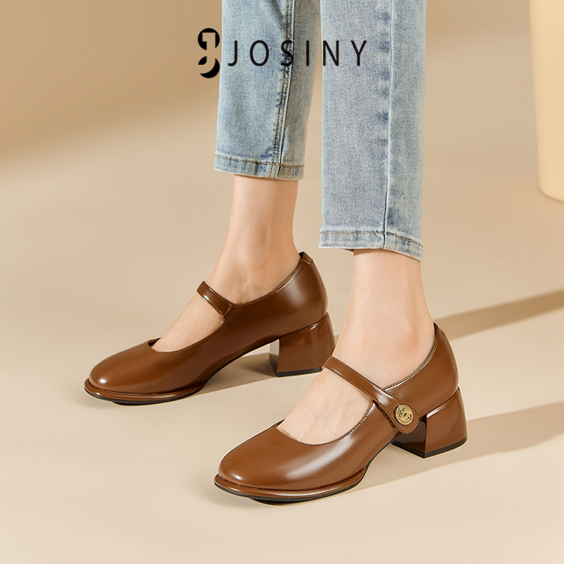 JOSINY Giày Búp Bê Gót Thấp Đơn Giản Khí Chất Mẫu 2023 Mới Cho Nữ mary jane