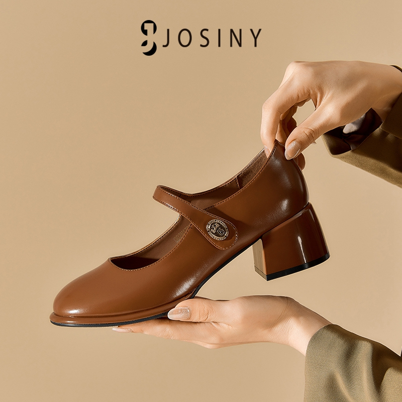 JOSINY Giày Búp Bê Gót Thấp Đơn Giản Khí Chất Mẫu 2023 Mới Cho Nữ mary jane