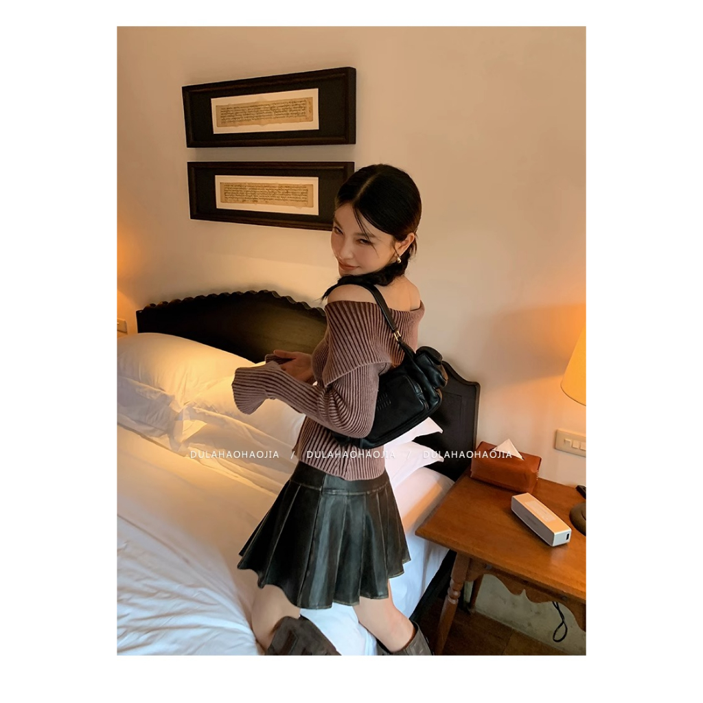 Honypove One Áo Khoác cardigan Len Dáng Ngắn Có Khóa Kéo Thời Trang Mùa Thu 2023 Cho Nữ