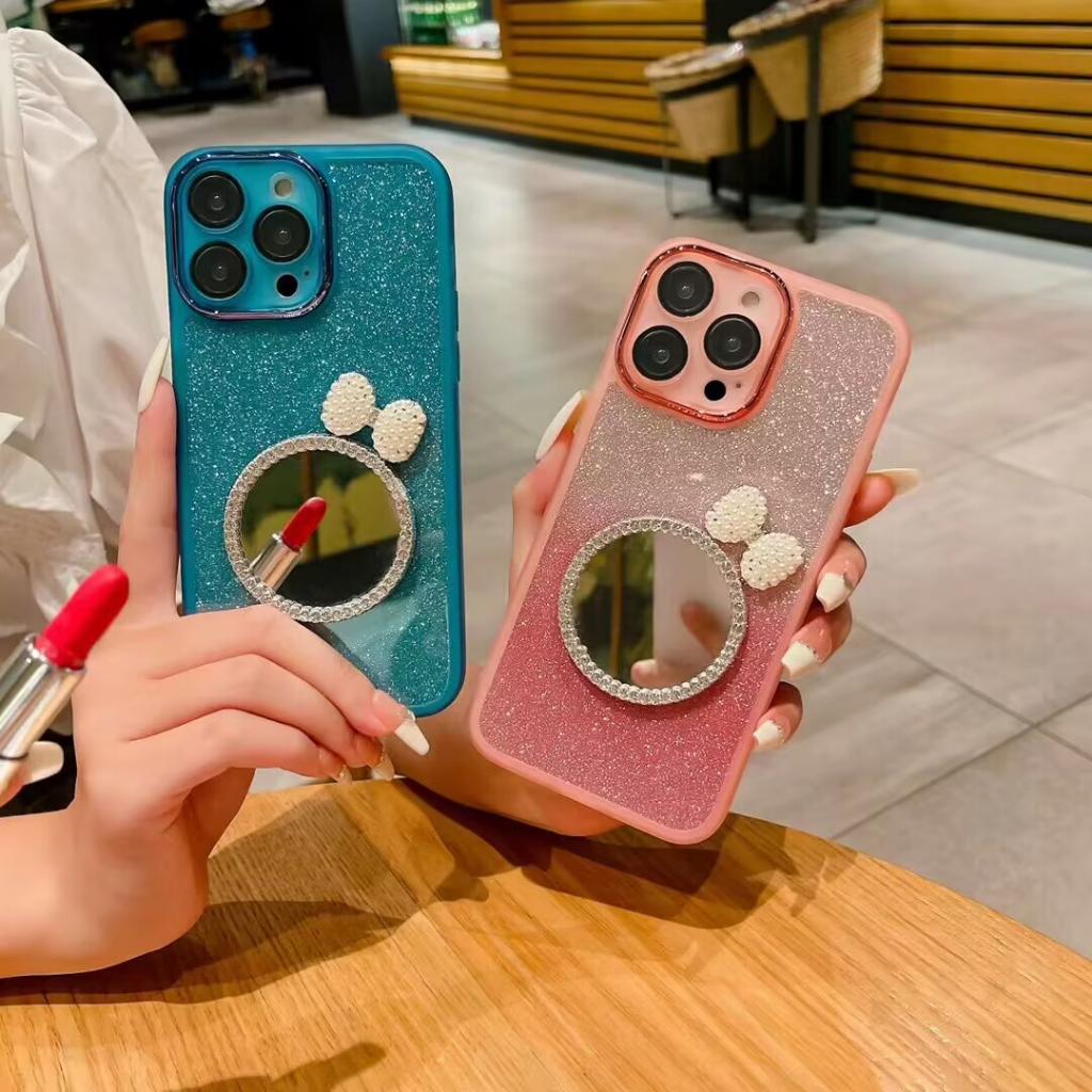 Ốp Điện Thoại Silicon Mềm Tráng Gương Phối Kim Tuyến Cho redmi note 12s 12 11 10 9 8 pro 11s 10s 9s 12c