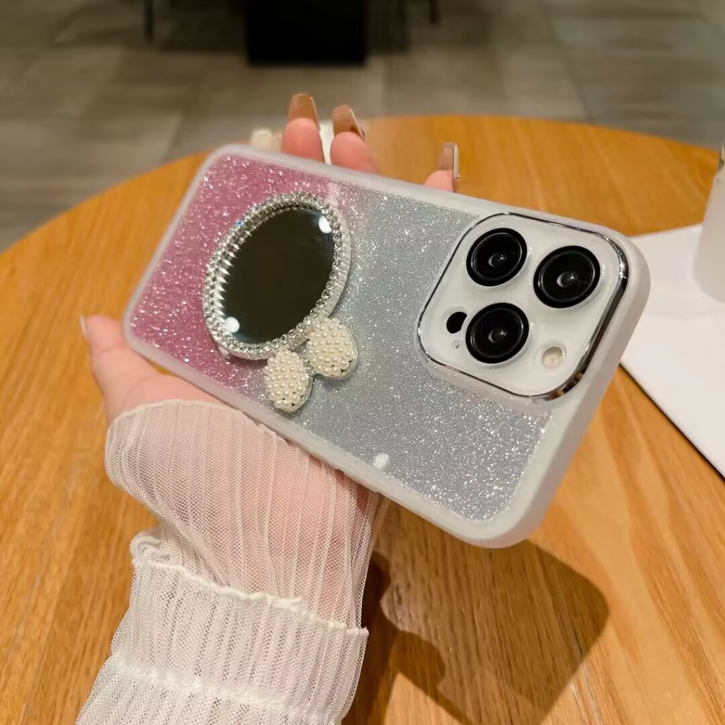 Ốp Điện Thoại Silicon Mềm Tráng Gương Phối Kim Tuyến Cho redmi note 12s 12 11 10 9 8 pro 11s 10s 9s 12c