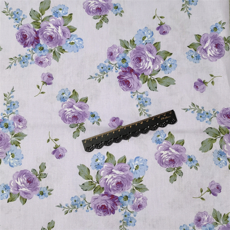 Vải cotton 160cm / 60 '' Màu Tím Cho Bé