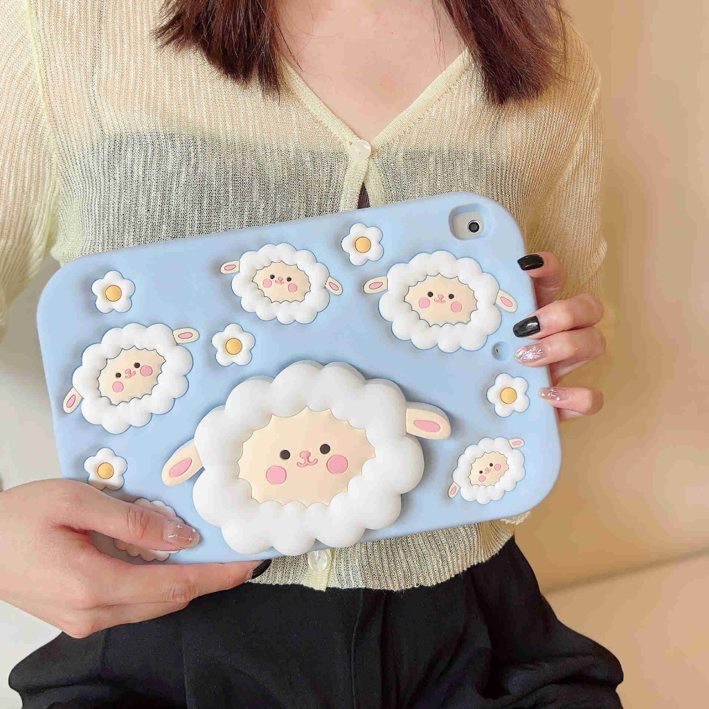 Ốp Máy Tính Bảng Silicon Hình Hoa tulip Hồng Cho ipad mini 1 2 3 4 5 6 2 3 4 5 6 air 4 ipad pro 10.5 inch pro 2018 2020 11 inch