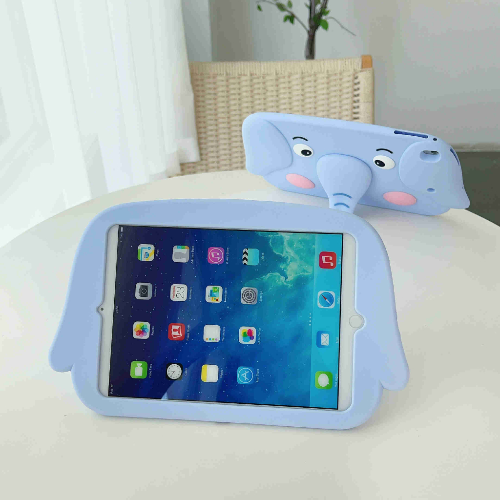 Ốp Máy Tính Bảng Silicon In Hình Voi Bảo Vệ Cho ipad mini 1 2 3 4 5 6 2 3 4 5 6 air 4 ipad pro 10.5 inch pro 2018 2020 11 inch