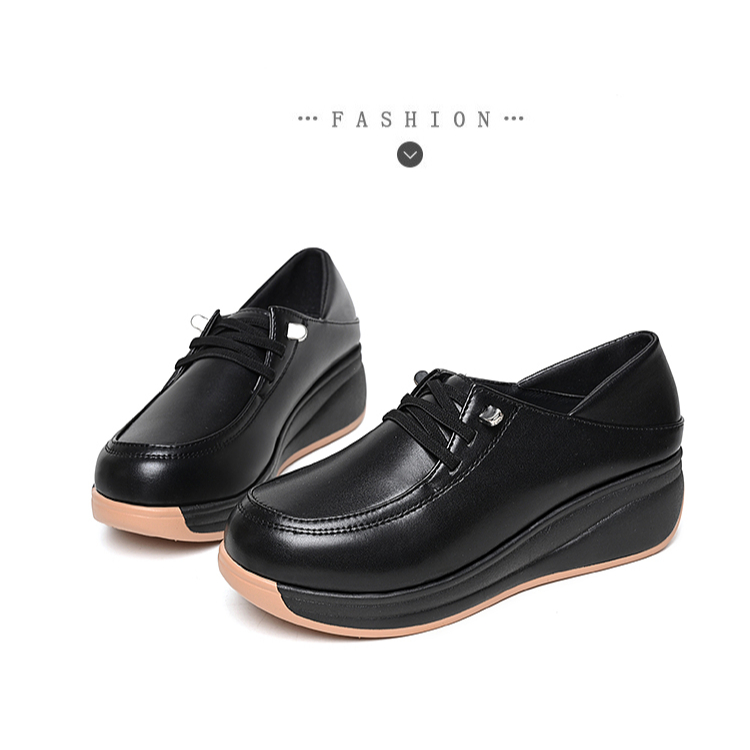 Giày Búp Bê Da Mềm Phong Cách Dân Tộc Cho Phụ Nữ Trung Niên