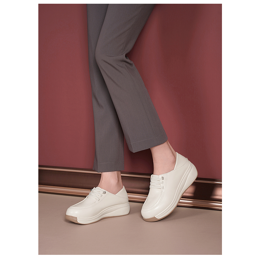 Giày Búp Bê Da Mềm Phong Cách Dân Tộc Cho Phụ Nữ Trung Niên