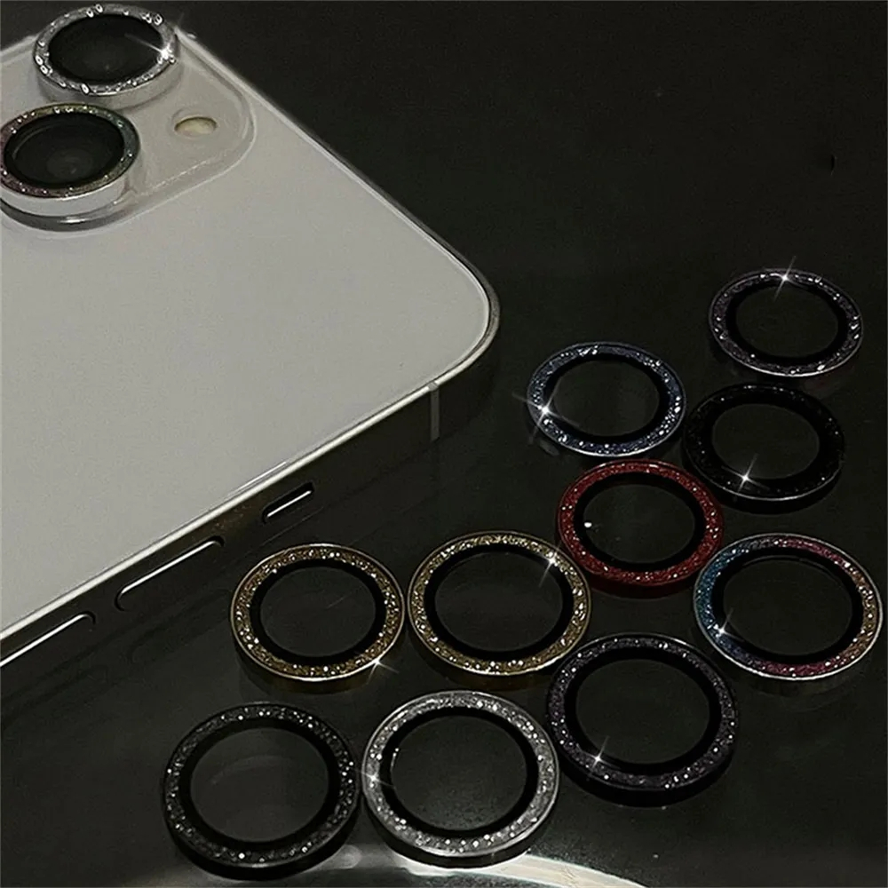 Vòng nhẫn bạc đính kim cương giả kuzoom bảo vệ camera cho for iPhone 15 pro max 14 pro 13 ProMax 12 Promax/12Pro/12/12 Mini/11 Pro/11 Pro Max