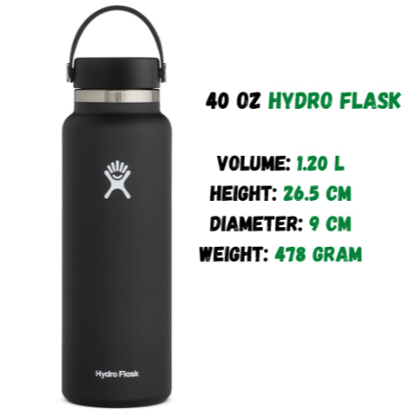18/32/40oz Double-Wall Insulated Vacuum Stainless Steel Water Bottle Flask Tumbler with