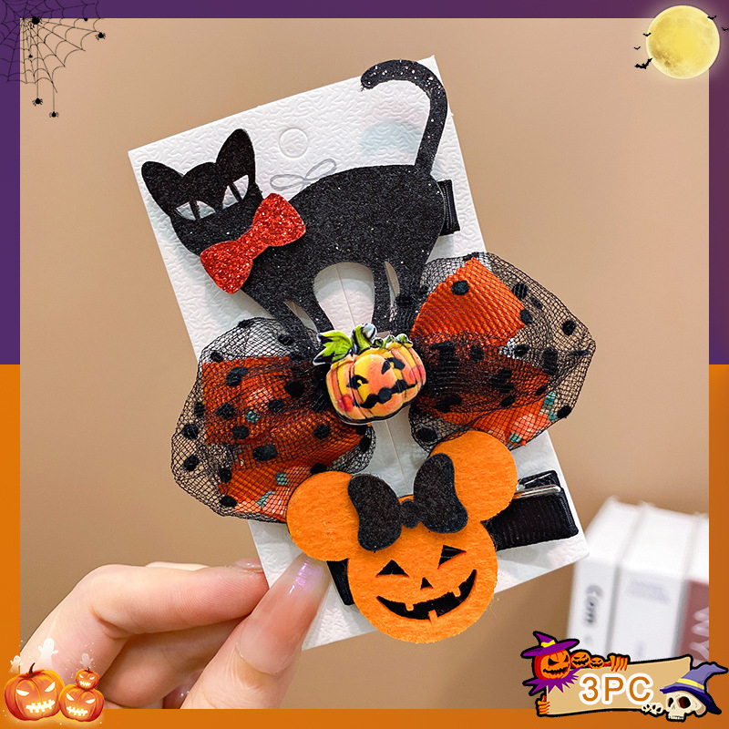 Mqatz Kẹp Tóc Hình Bí Ngô halloween Dễ Thương Cho Bé Gái