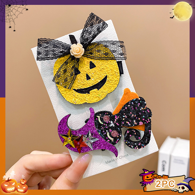 Mqatz Kẹp Tóc Hình Bí Ngô halloween Dễ Thương Cho Bé Gái