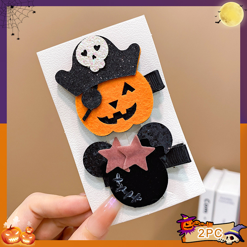 Mqatz Kẹp Tóc Hình Bí Ngô halloween Dễ Thương Cho Bé Gái