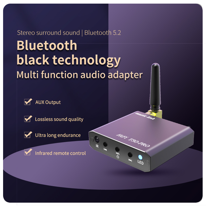 Thiết Bị Nhận Tín Hiệu bluetooth 5.1 aux rca r / l dac Điều Khiển Từ Xa 3.5mm