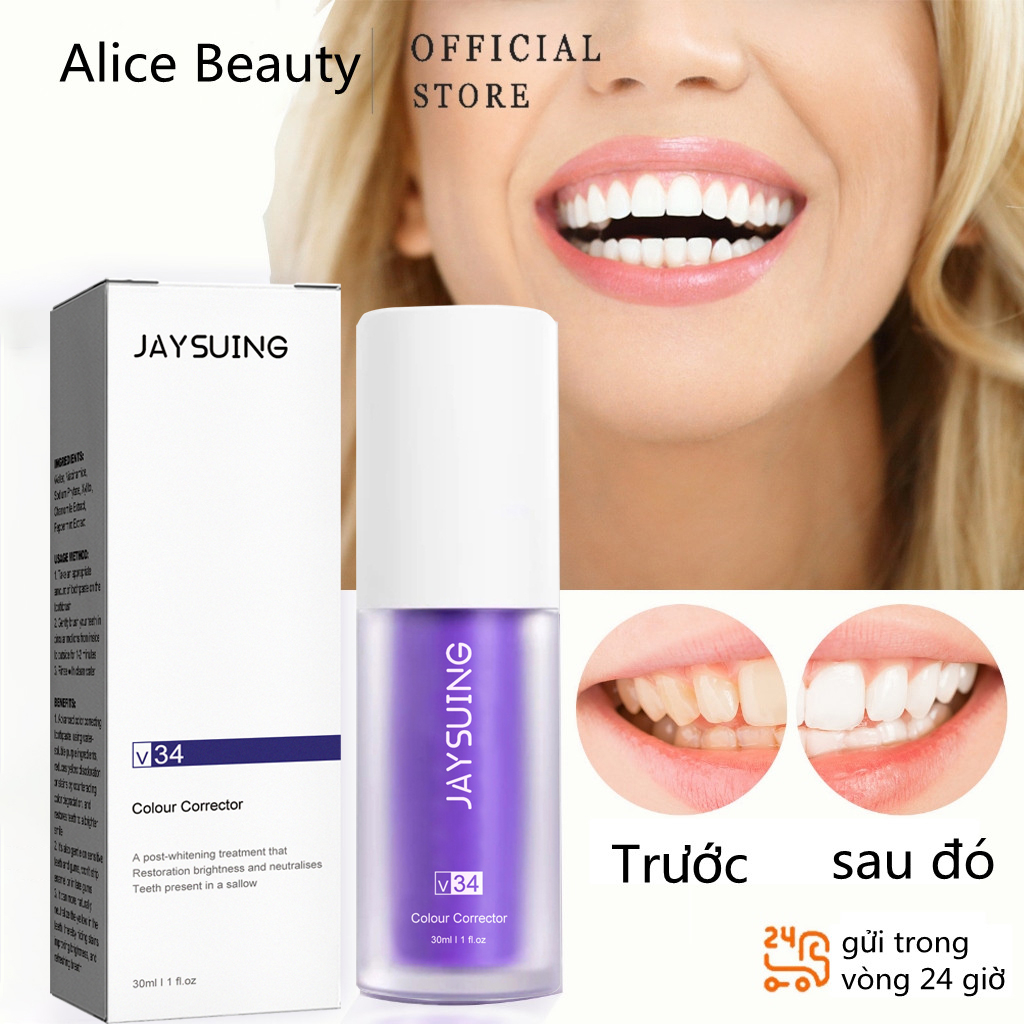 Jaysuing serum v34 Làm Trắng Răng Trong Vòng 7 Ngày Làm Trắng Hiệu Quả 30ml