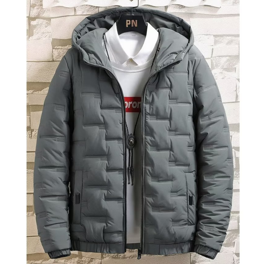 Hanlu Áo Khoác Phao Có Mũ Trùm Dày Dặn Giữ Ấm Đa Năng Chất Lượng Cao Thường Ngày Cho Nam