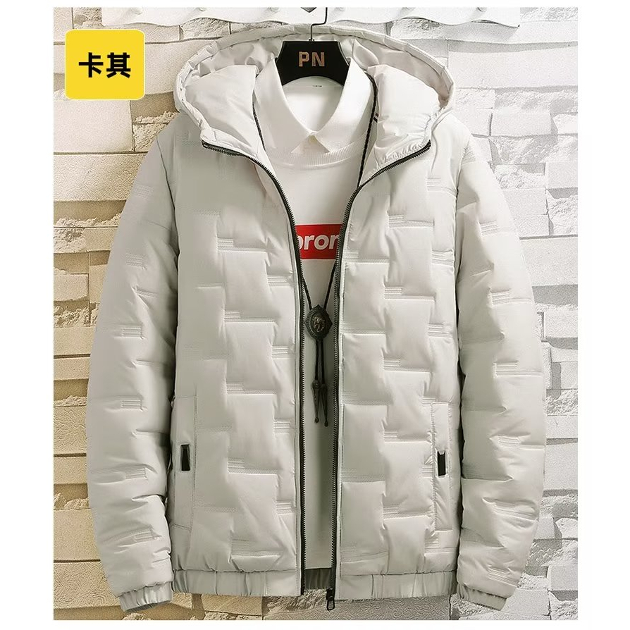 Hanlu Áo Khoác Phao Có Mũ Trùm Dày Dặn Giữ Ấm Đa Năng Chất Lượng Cao Thường Ngày Cho Nam