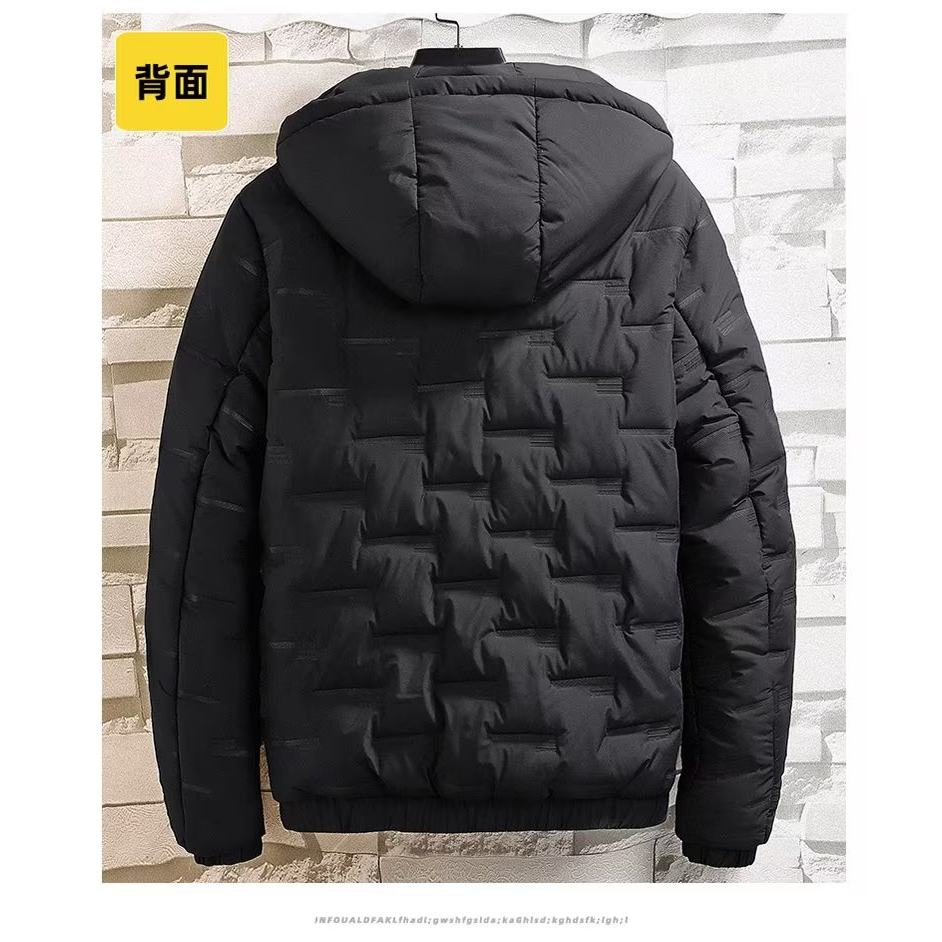 Hanlu Áo Khoác Phao Có Mũ Trùm Dày Dặn Giữ Ấm Đa Năng Chất Lượng Cao Thường Ngày Cho Nam