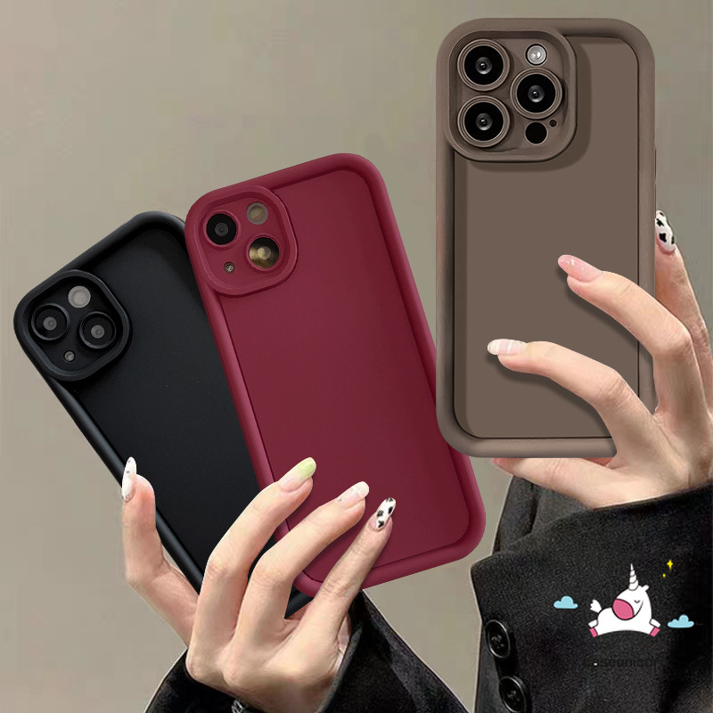 Dành Cho Vivo Y17 Y27 Y17s Y36 Y12 Y100 Y15 V25 Y22 Y50 Y30 Y16 Y21 Y02 Y15S Y20 Y35 V25E Y15A Y51 Y31 Y53S Y91 Y93 Y22S Y33S Đơn Giản Silicon Lỏng Màu Kẹo Mềm