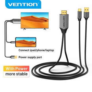 Cáp chuyển đổi VENTION USB Type-C sang 4K HDMI cổng sạc thích hợp cho Huawei Matebook/ Dell/ Galaxy S10/S9