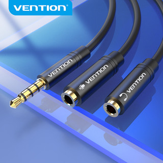 Cáp VENTION chuyển giắc 3.5mm sang 2 lỗ cắm tai nghe và micro tiện dụng